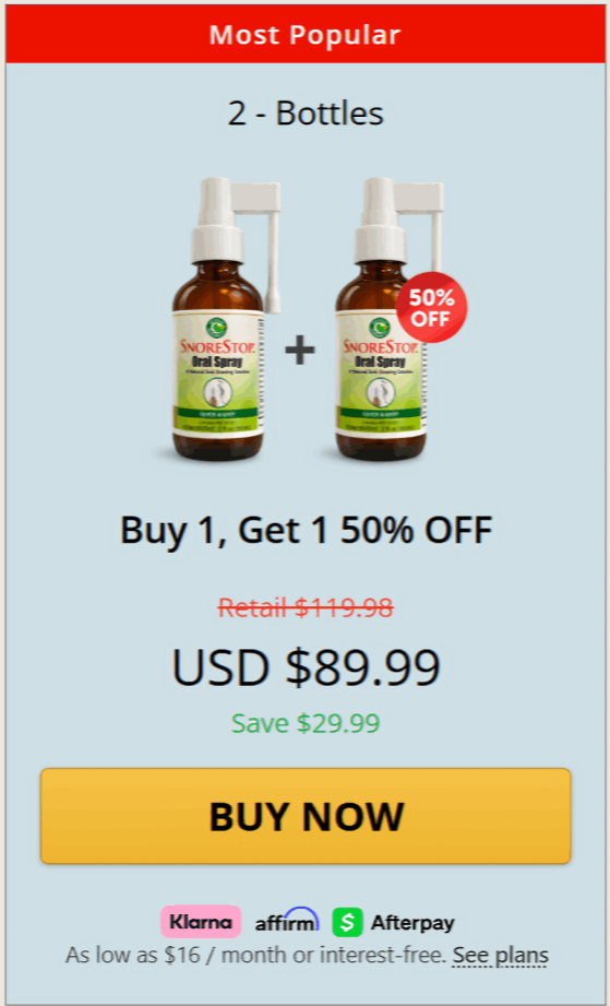 SnoreStop Spray offer price